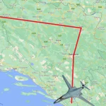 Ovo je ruta američkog borbenog aviona koji će sutra preletjeti BiH