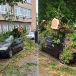 Veliko nevrijeme pogodilo Tuzlu. Drveća padala po automobilima