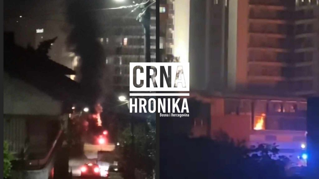 (VIDEO) Požar u Sarajevu: Gori objekat pored Bosmala