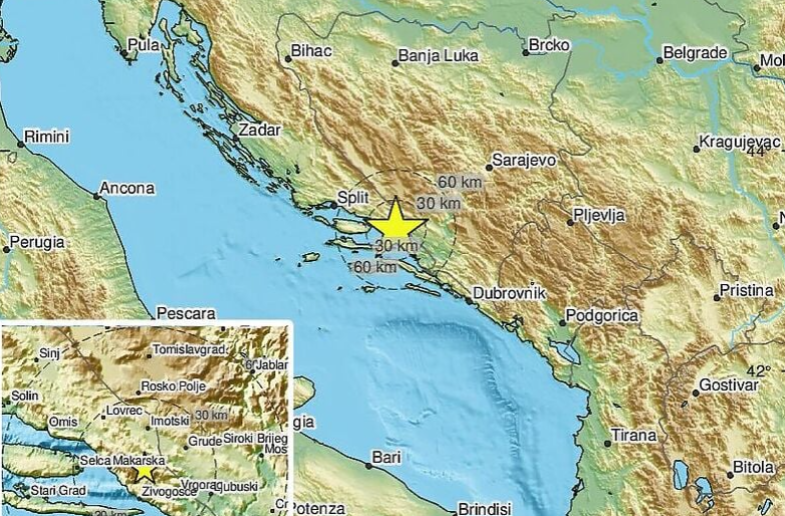 Zemljotres jačine 3,4 po Richteru zatresao tlo nedaleko od Mostara i Širokog Brijega