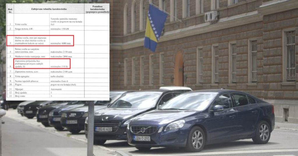 Ovako se namješta tender u BiH: 200.000 KM za džipa i limuzinu