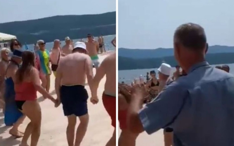 U Neumu ljudi na plaži zaigrali kolo. Policija ih rastjerala