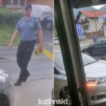 Teška nesreća u Tuzli: Vozač Forda izgubio kontrolu pa udario policajca na motoru