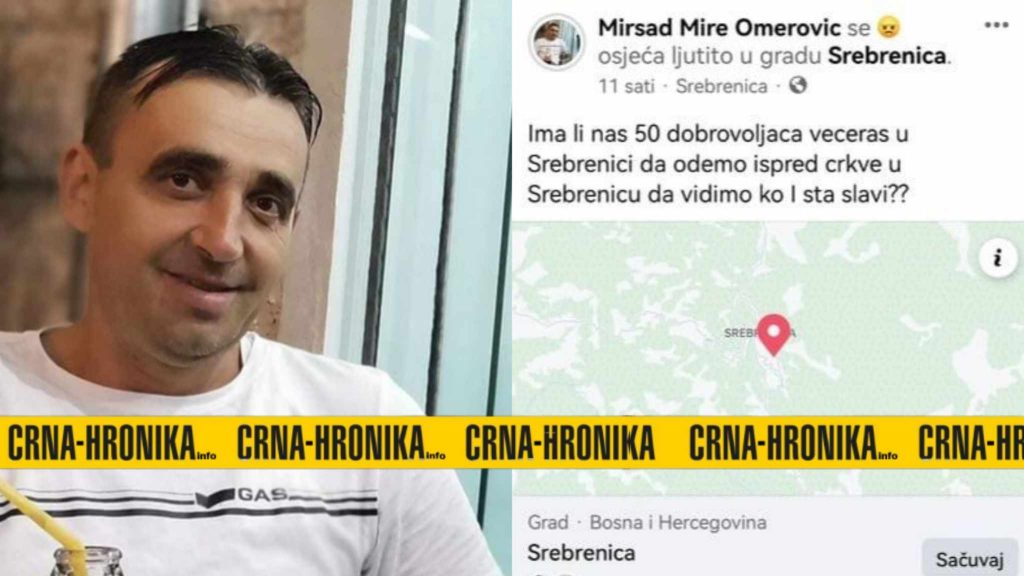 Ovo je Facebook status zbog kojeg je policija uhapsila Srebreničan Mirsad Omerović