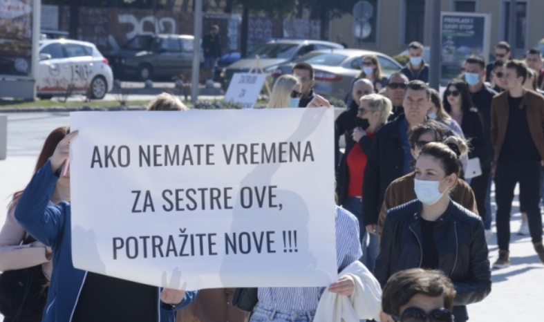 HNK: Zdravstvenim radnicima policija nije dala odobrenje za protestni skup, ali mogu šetati