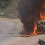 Na putu Šćepan Polje-Foča potpuno izgorio auto iz Albanije