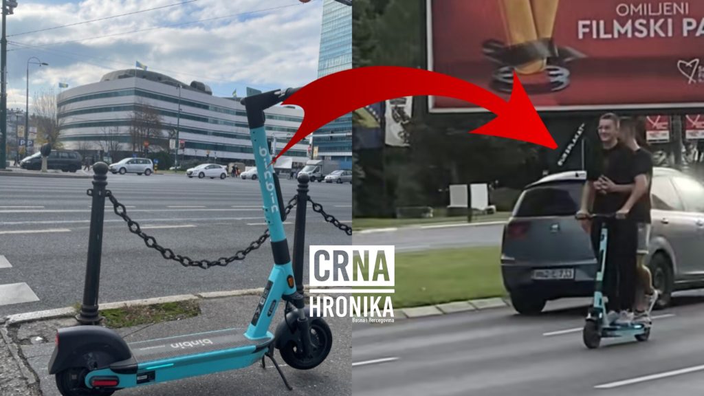 (VIDEO) Omladina u Sarajevu pravi opasne i glupe furke: Romobilom vozio u kontra smjeru