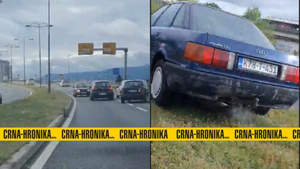 (VIDEO) Vozač AUDI-ja u vozi u suprotnom smjeru: “Pobjegao preko zelene površine”