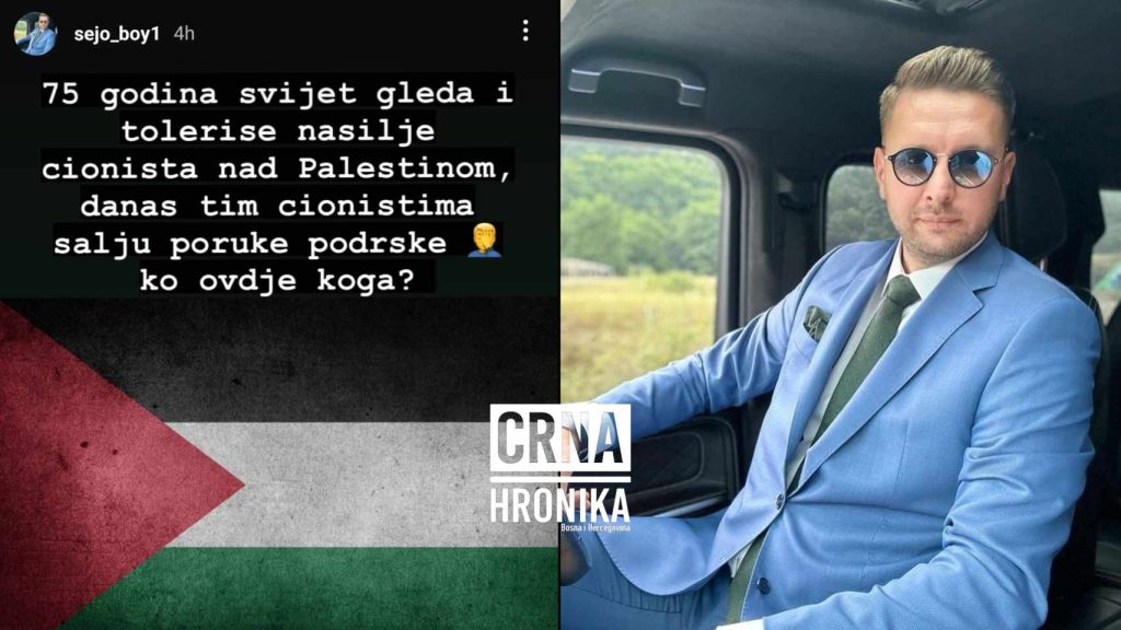 Popularni pjevač odabrao stranu: “75 godina svijet gleda i toleriše nasilje cionista nad Palestinom”