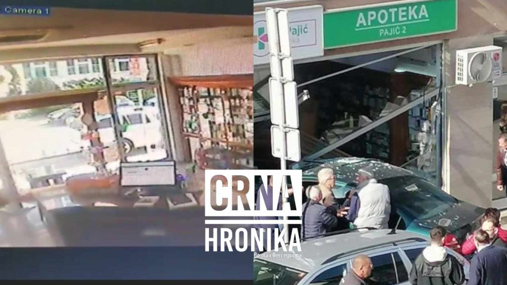 (VIDEO) Pogledajte trenutak kada je Mercedes uletio u apoteku