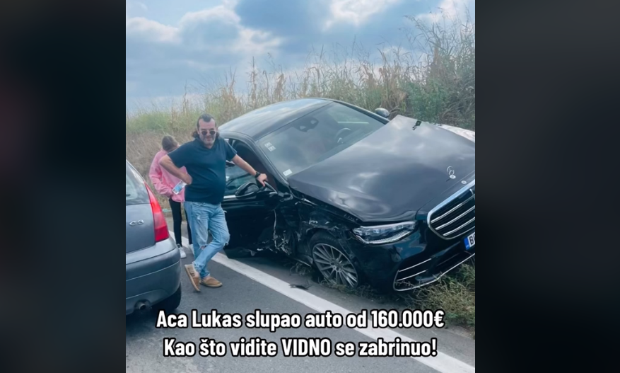 (VIDEO) Aca Lukas imao saobraćajnu nesreću: “Slupao skupocjenog Mercedesa”