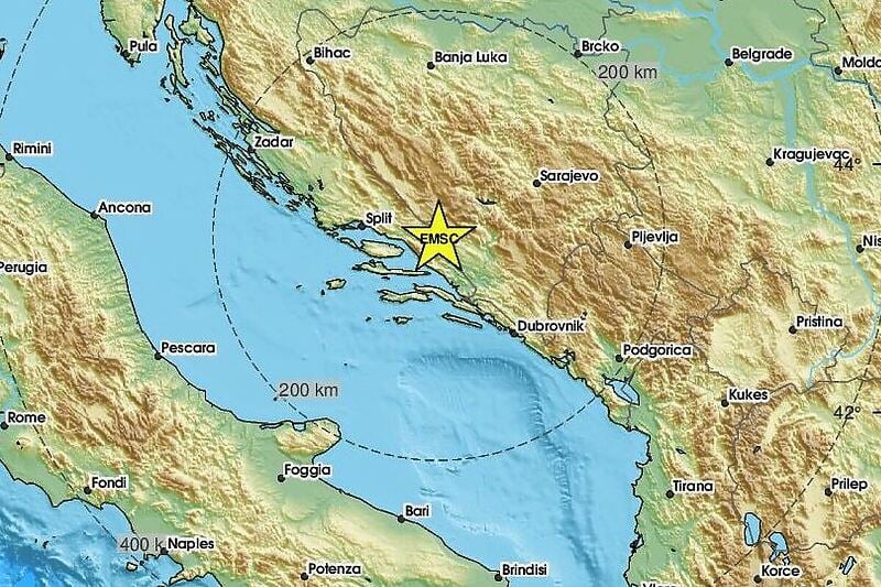 Zemljotres jačine 4,5 stepeni po Richteru zatresao Hercegovinu