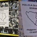 Neko organizovano postavlja plakate o podjeli BiH u Brčkom, Bijeljini i Tuzli