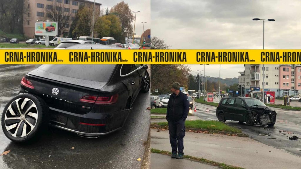 (FOTO) Čak 6 osoba povrijeđeneno u tuzlanskoj nesreći: Arteonom se zabio u dva vozila