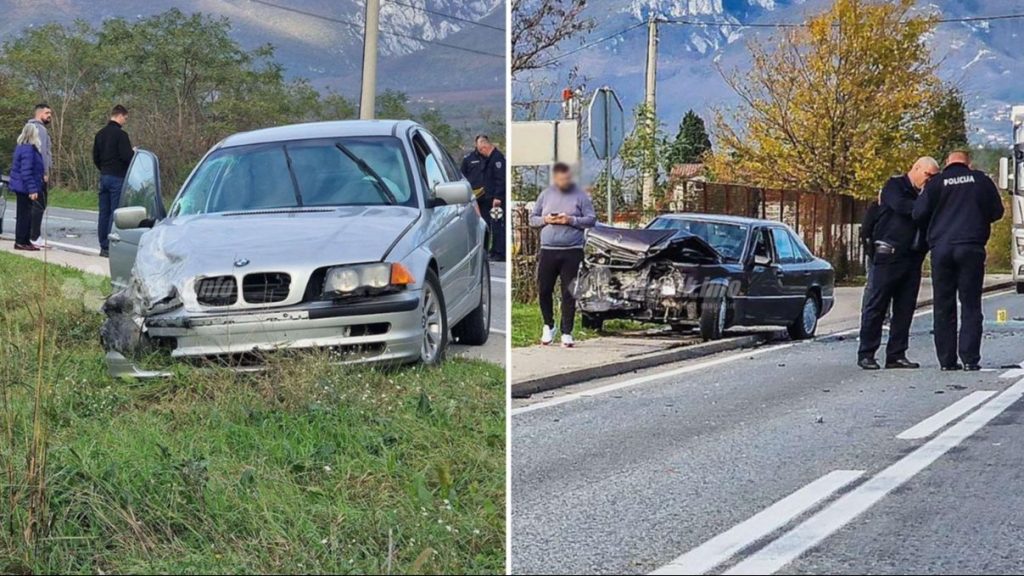 Direktan sudar Mercedesa i BMW-a kod Mostara, više povrijeđenih osoba