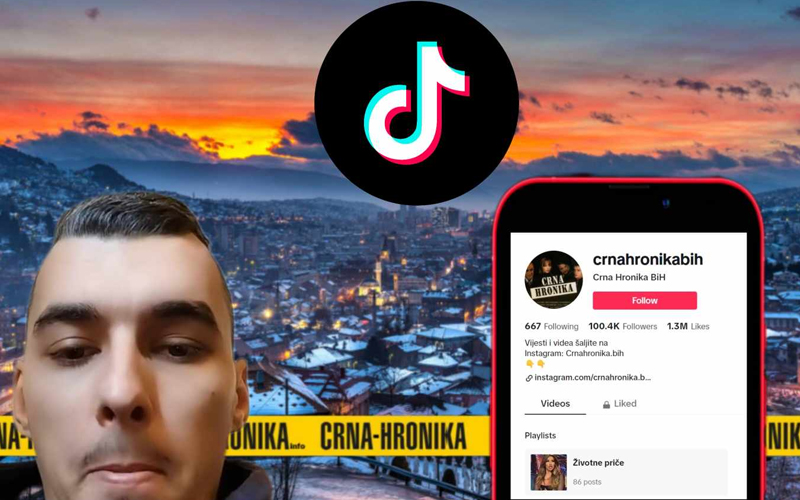 Muhamed Aličić Hame pod lažnim profilom Crne Hronike reketari narod na TikToku i Instagramu