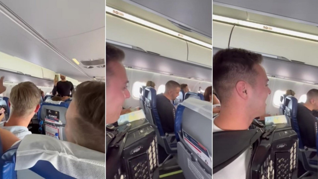 (VIDEO) Mladići zasvirali harmoniku u avionu