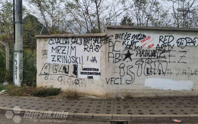 Isto se desilo prošle godine i sada ponovo: Policija ne zna ko je nacrtao grafit u Mostaru