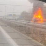 Požar progutao automobil na autoputu