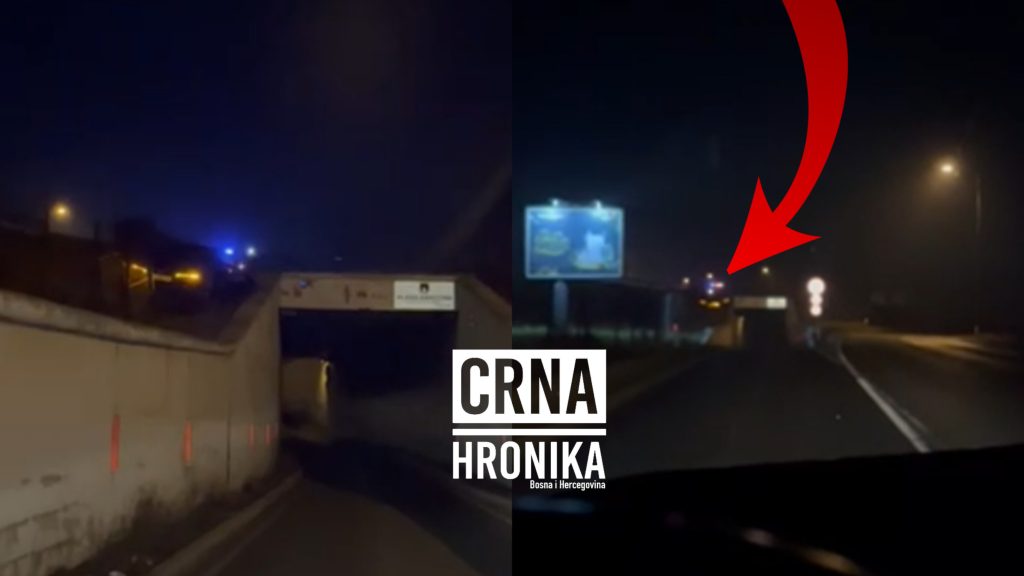 (VIDEO) Teška nesreća u Sarajevu: Vozač izgubio kontrolu i završio na nadvožnjaku