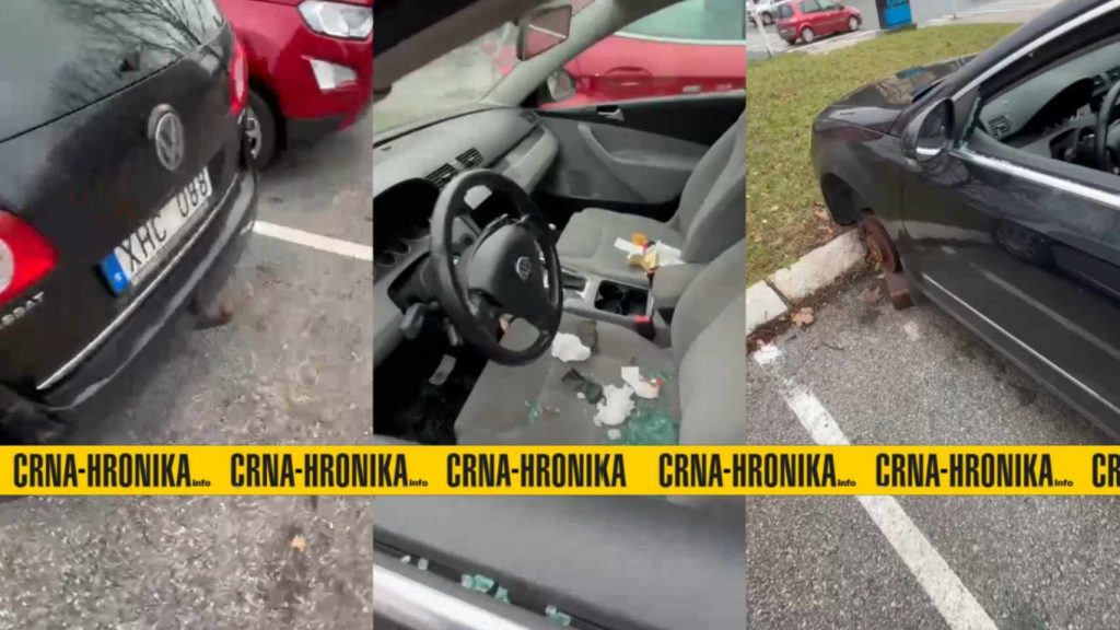 (VIDEO) Sarajevski lopov ukrao četiri gume i felge, razbio staklo i odnio stvari iz automobila