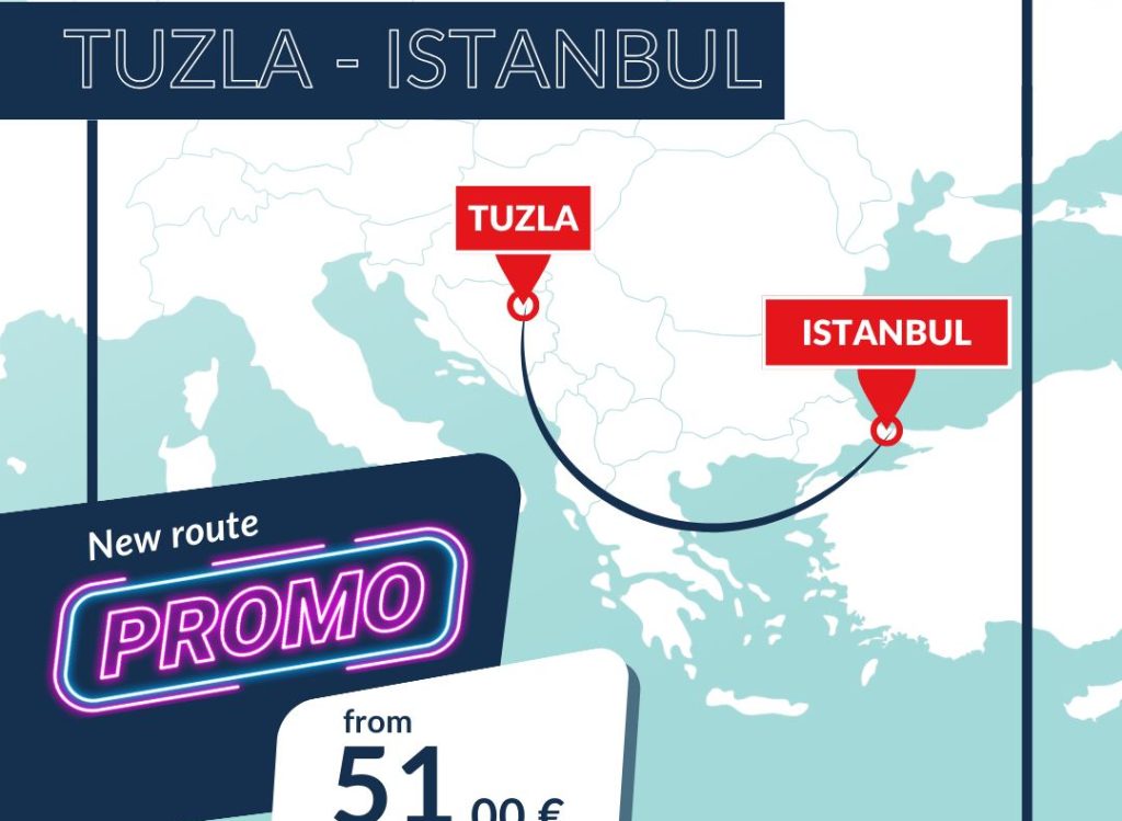 Uvedena nova linija Tuzla – Istanbul po cijeli od 99 KM