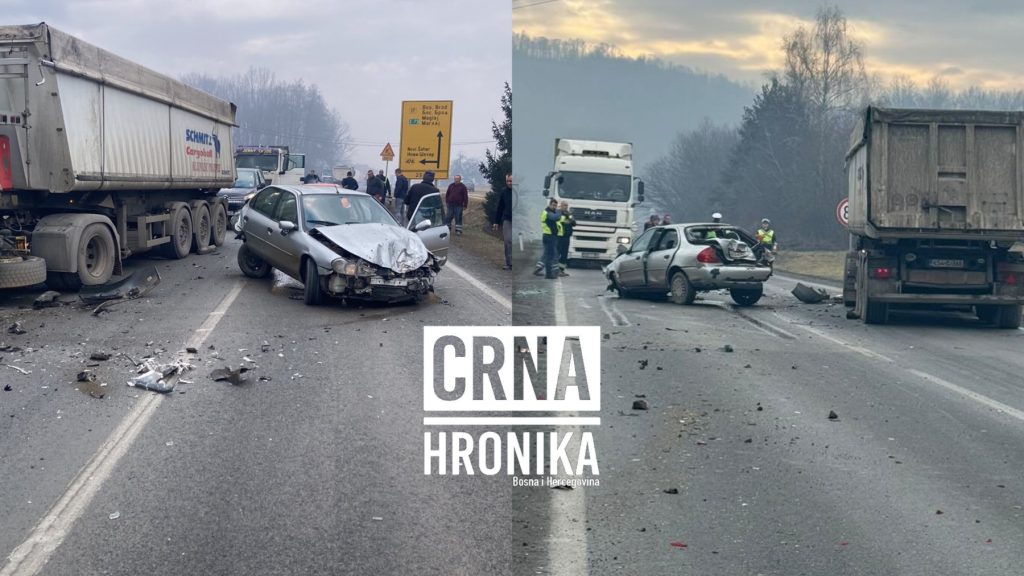 (VIDEO) Teška nesreća na M17: Sudar automobila i kamiona