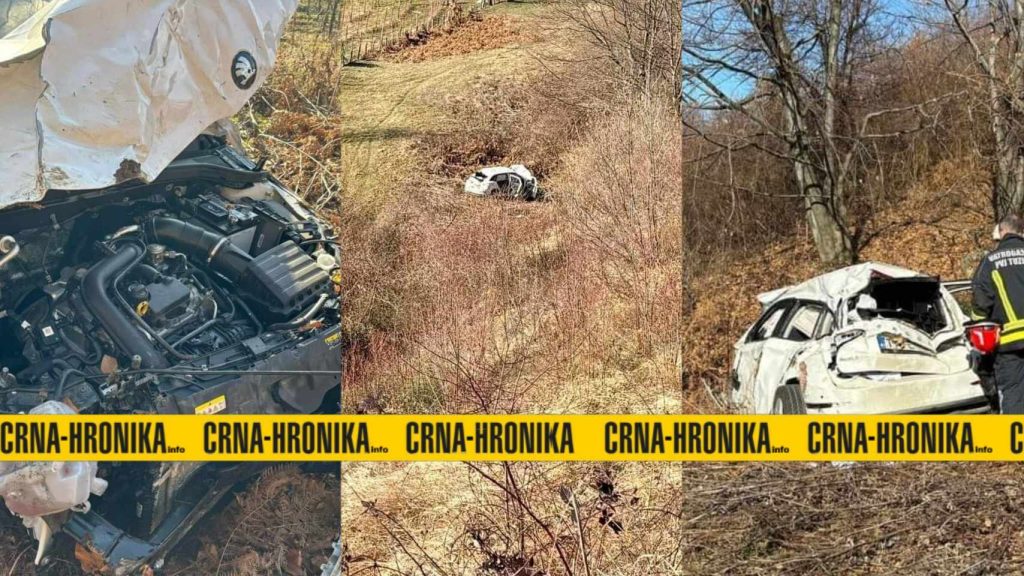 (FOTO) Nesreća kod Tuzle: Škodom sletio sa ceste, uništio automobil