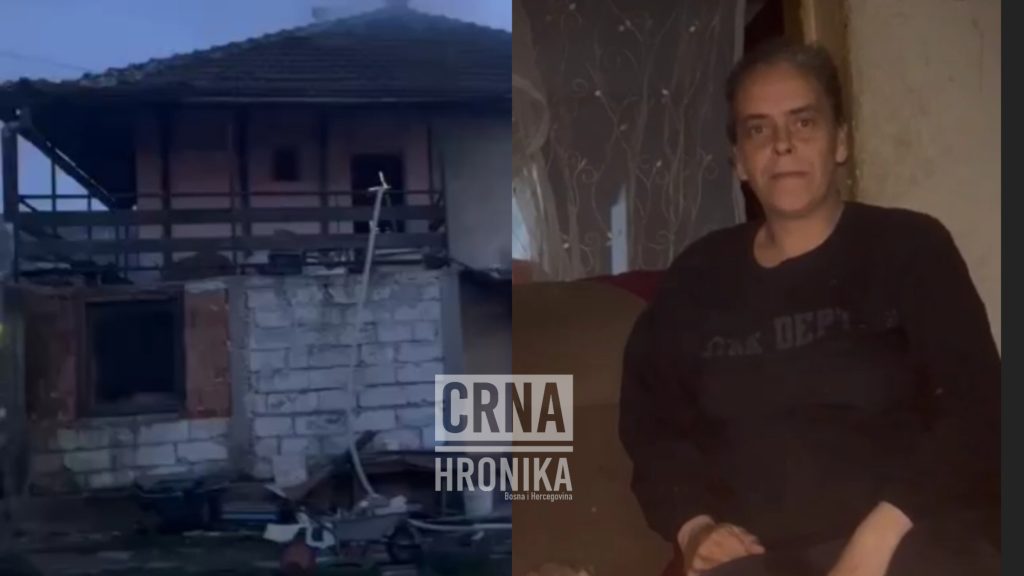 (VIDEO) Drama u Hadžićima: Saneli i djeci vatra uništila kuću, niko da joj pomogne