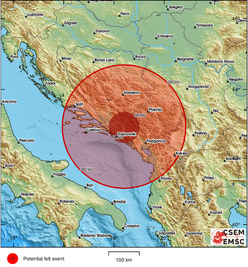 Zemljotres jačine 4,4 stepena po Rihteru pogodio Crnu Goru ali se osjetio i u BiH