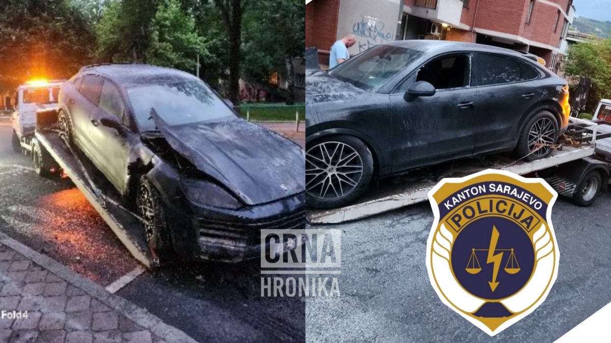 (FOTO) Oglasio se MUP o paljevini skupocjenog Porsche-a