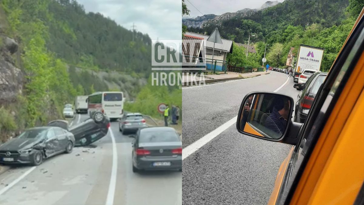 Teška nesreća kod Jablanice: Sudar tri automobila, jedno završilo na krovu