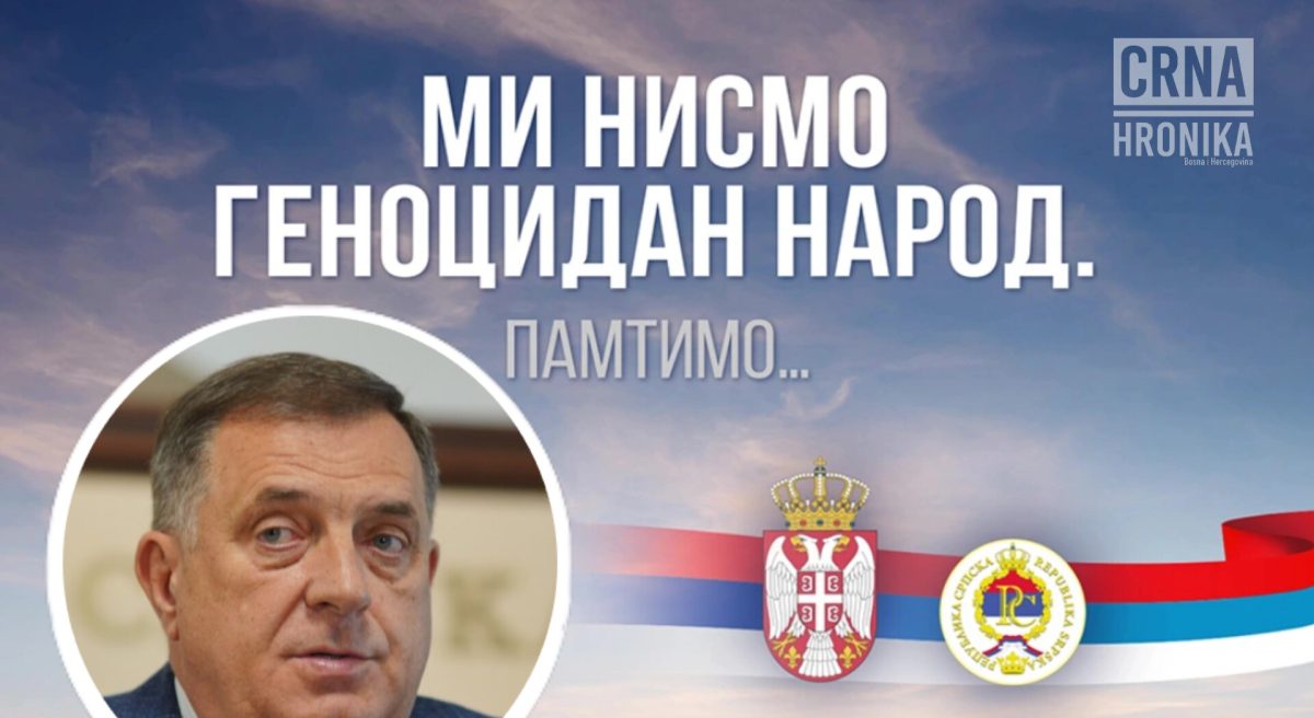 Milorad Dodik: Mi nismo genocidan narod