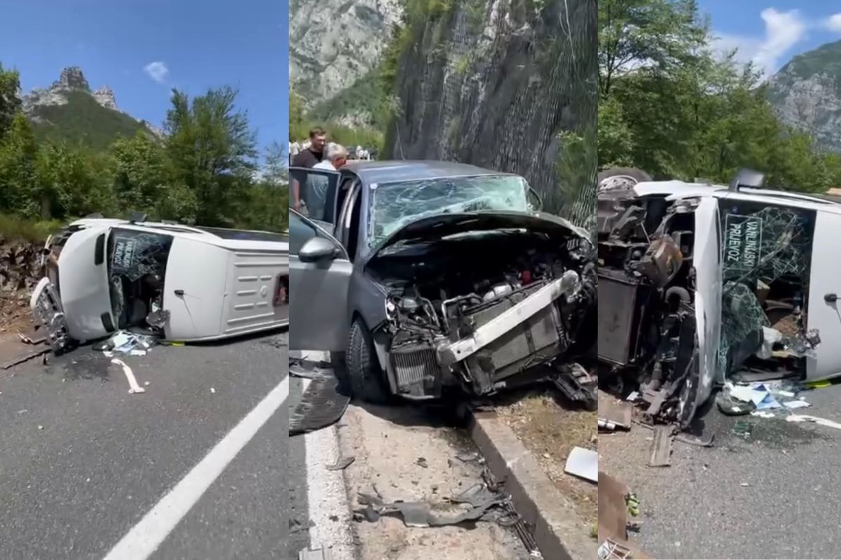 (VIDEO) Teška nesreća na M17: Pet osoba povrijeđeno