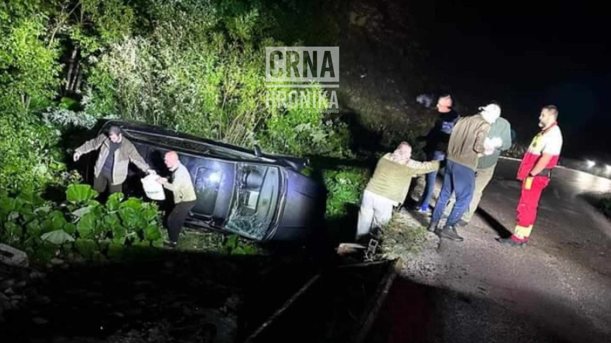 (FOTO) Saobraćajna nesreća prema Delijašu: Jedno lice povrijeđeno