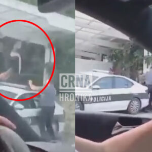 (VIDEO) Detalji skakanja mladića po policijskom vozilu: Čekićem razbio staklo, povrijedio i sebe i četiri policajca