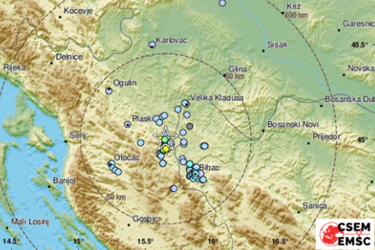 Zemljotres pogodio Hrvatsku: Podrhtavanje tla osjetilo se i u BiH