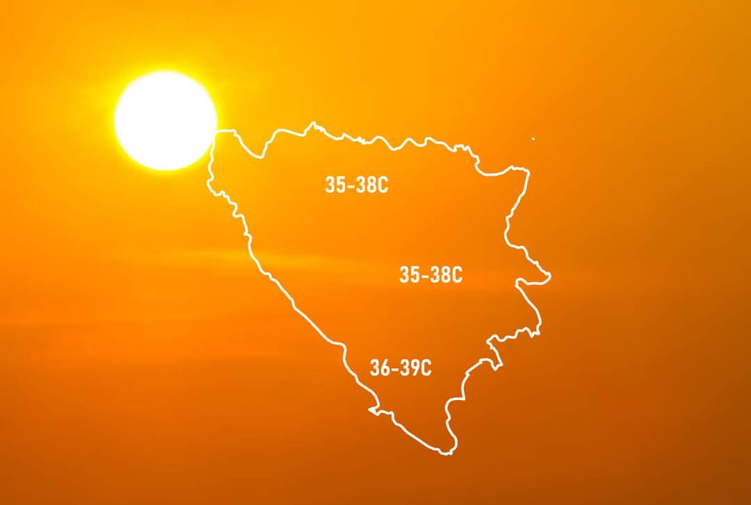 Sredinom iduće sedmice do oko 38°C