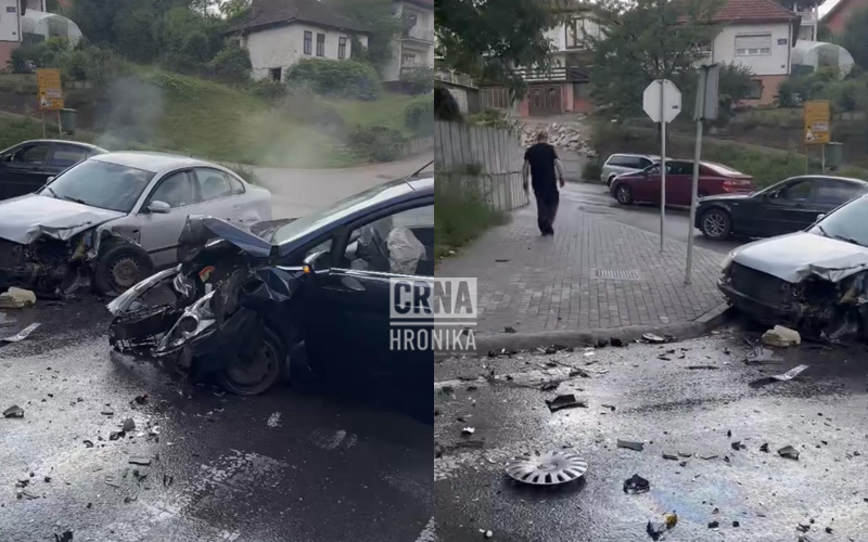 Težak sudar tri vozila u Gradačcu, jedna osoba povrijeđena