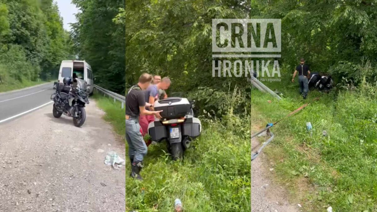 (VIDEO) M18: Vozač automobila oborio motociklistu pa pobjegao sa mjesta