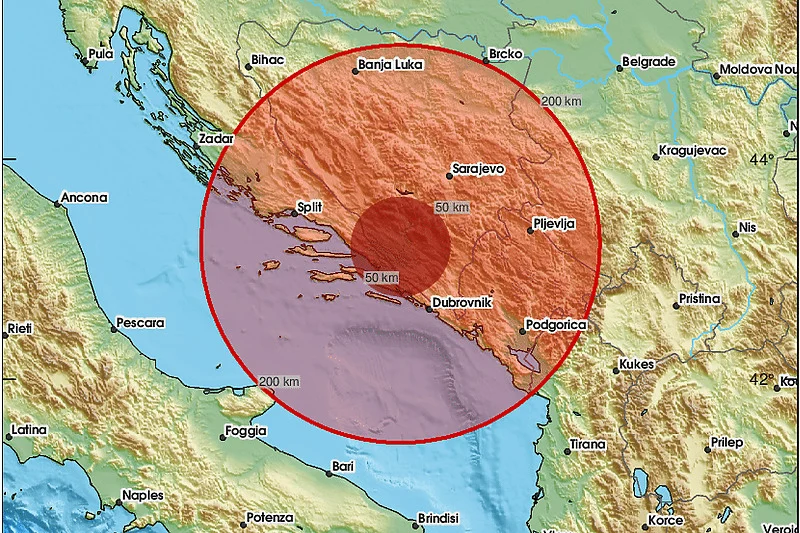 Blagi zemljotres u Mostaru: Epicentar kod grada