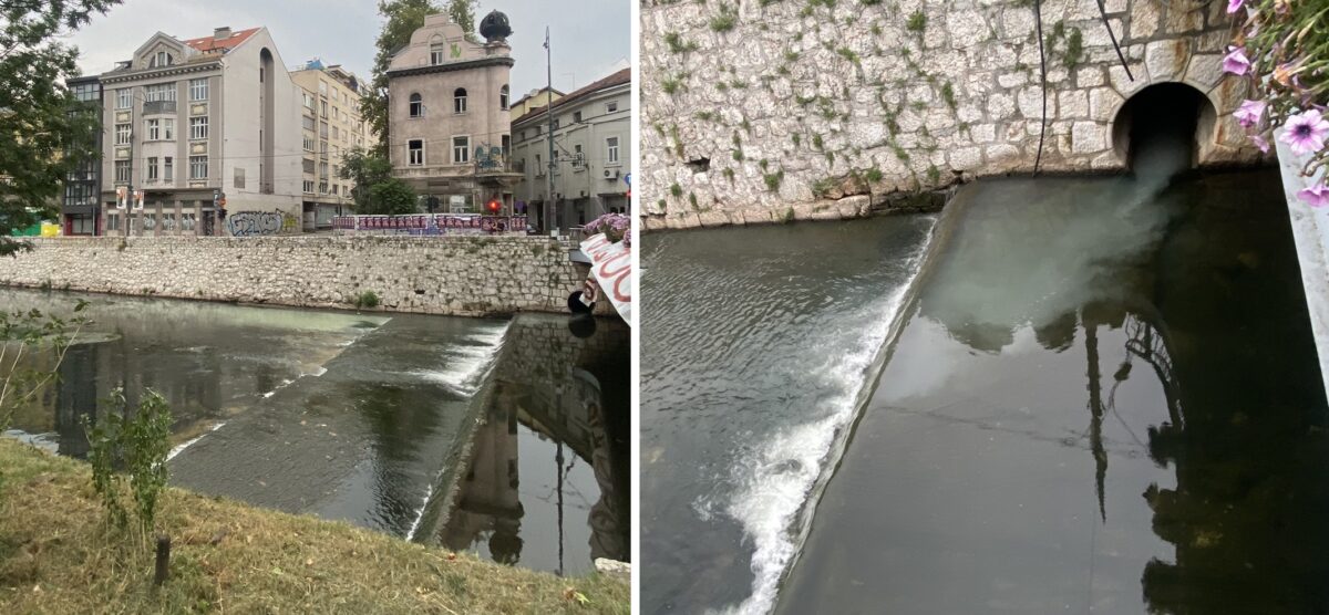 Opasna onečišćenja u Miljacki: Rijeka na jednom dijelu postala siva