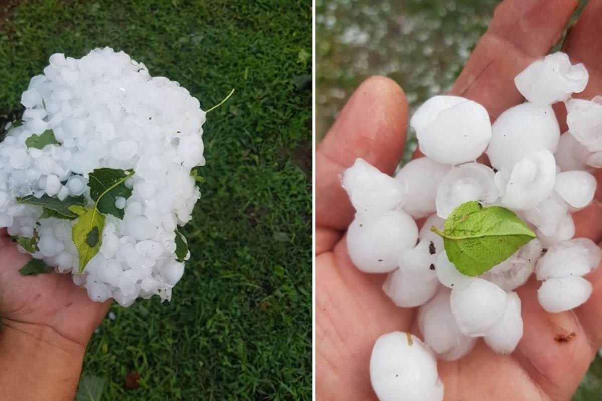 Olujni vjetar i led: Nevrijeme u dijelu BiH