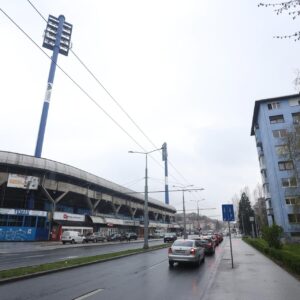 Privremena obustava saobraćaja zbog evropskog meča FK Velež kod stadiona Grbavica