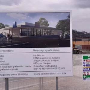 Lidl gradi u Sarajevu: Objekat u Halilovićima već dobio betonsku konstrukciju