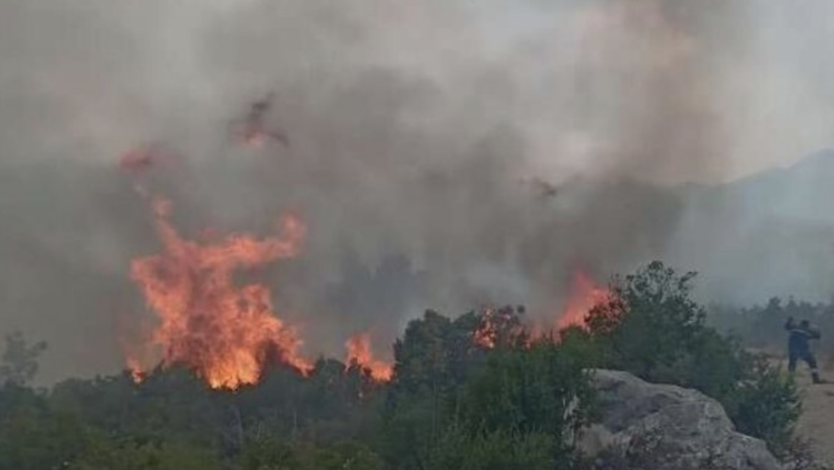 Požar na brdu kod Mostara i dalje neugasiv, vatrogasci se bore s nepristupačnim terenom