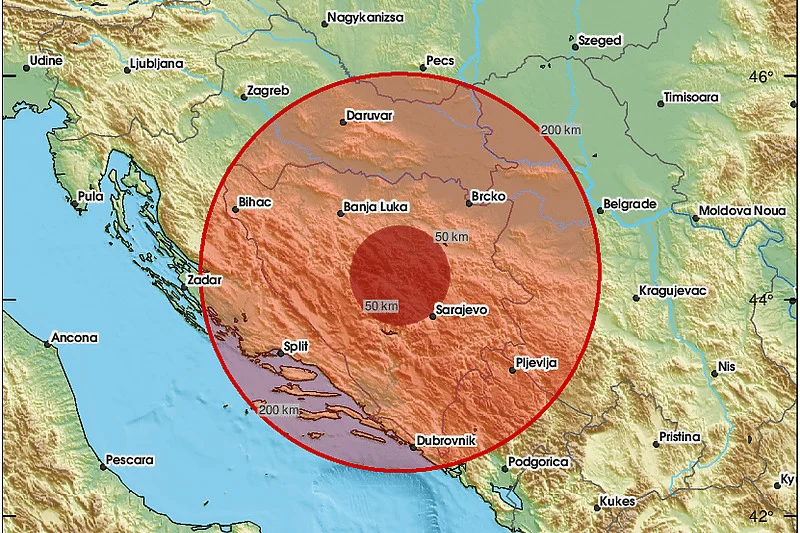 Zemljotres u BiH jačine 3,6 stepeni