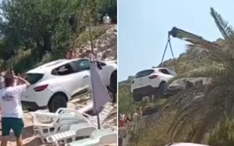 Vozač nije digao ručnu, automobil završio na plaži i moru