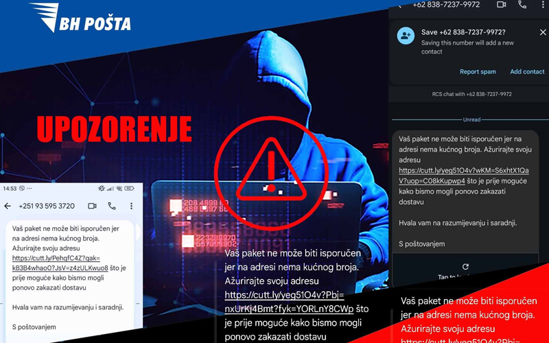 BH Pošta: Danima kruže sumnjive SMS poruke, ne odgovarajte na njih
