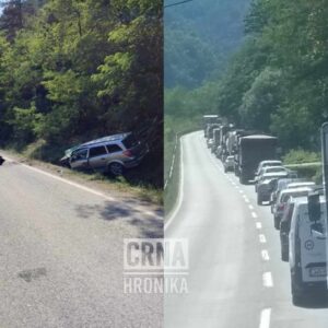 (FOTO) Ogromna kolona na M17: Direktan sudar dva vozila